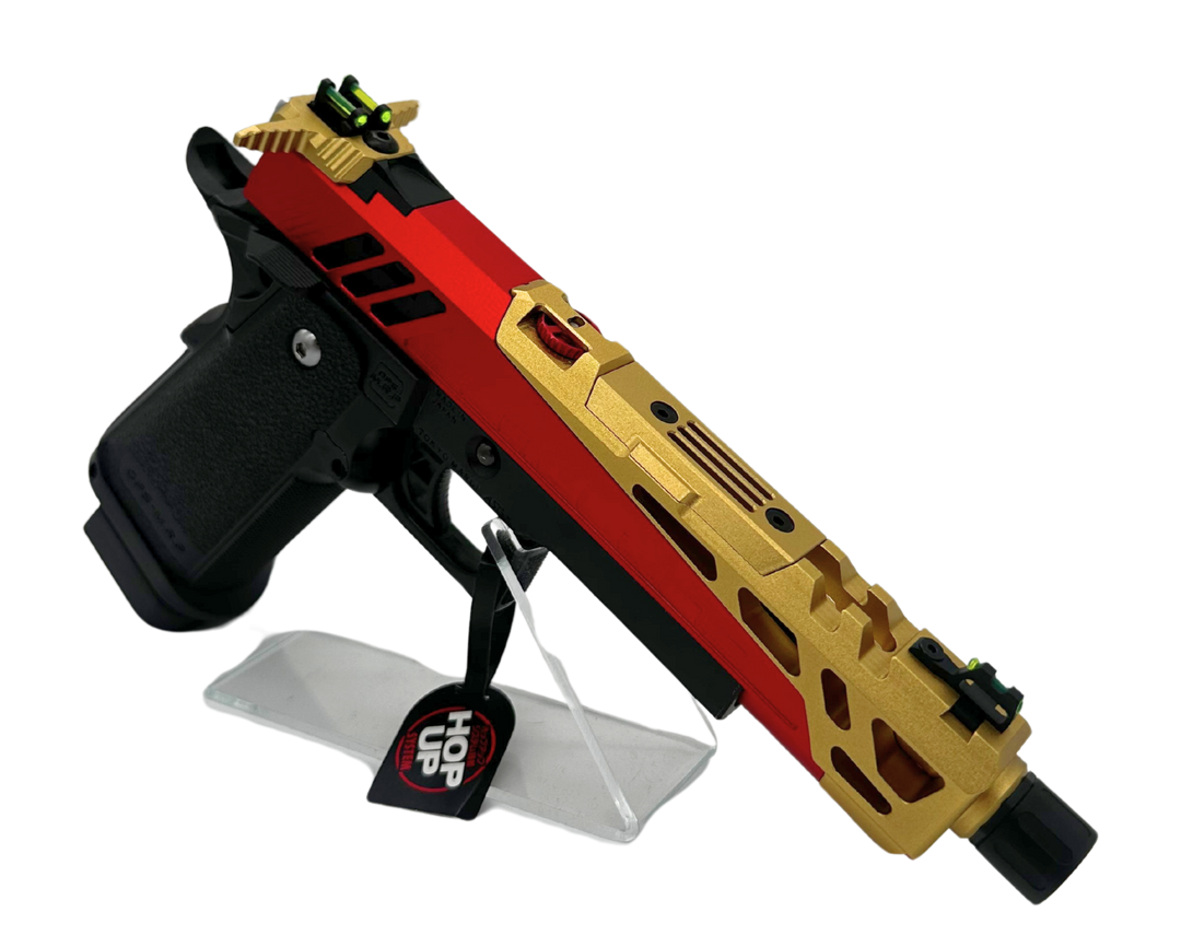 Full Auto Custom Tokyo Marui 5.1 Airsoft Pistol Red/Gold - image 1