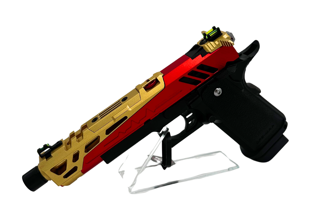 Full Auto Custom Tokyo Marui 5.1 Airsoft Pistol Red/Gold - image 3