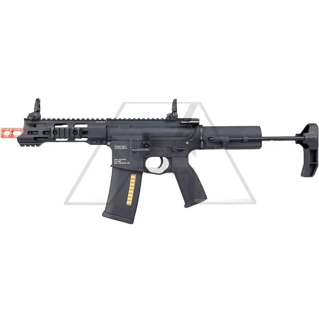 KWA Airsoft AEG2.5+ VM4 Ronin T6 PDW Airsoft Rifle Black CQB