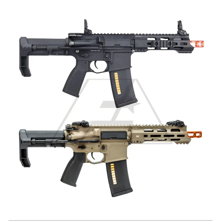 KWA Airsoft AEG2.5+ VM4 Ronin T6 PDW Airsoft Rifle Black Tan CQB