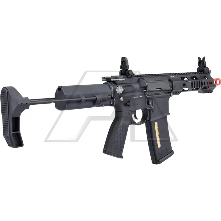 KWA Airsoft AEG2.5+ VM4 Ronin T6 PDW Airsoft Rifle Black Angled CQB