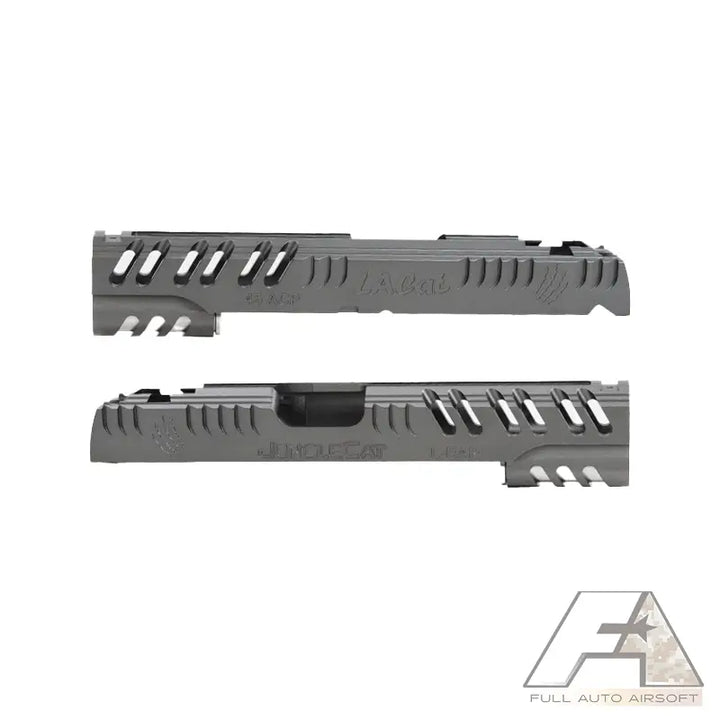 LA Capa Customs 5.1 JungleCat Jungle Cat Aluminum Slide for 5.1 Hi-Capa Airsoft Pistol Grey Gunmetal