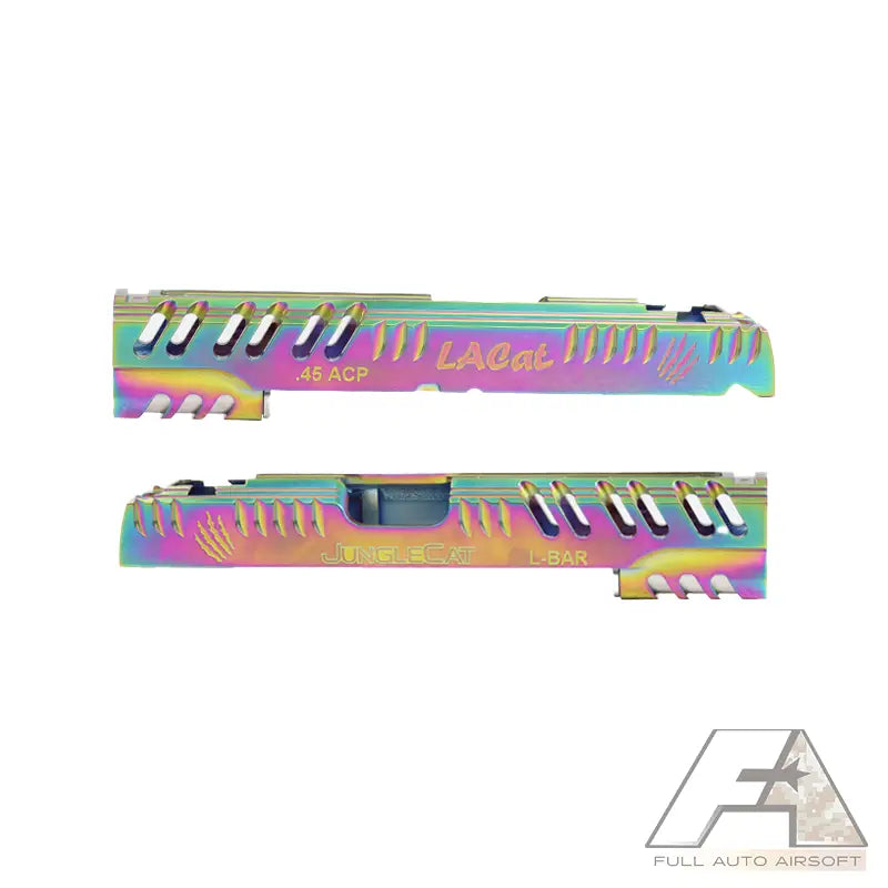 LA Capa Customs 5.1 JungleCat Jungle Cat Aluminum Slide for 5.1 Hi-Capa Airsoft Pistol Rainbow