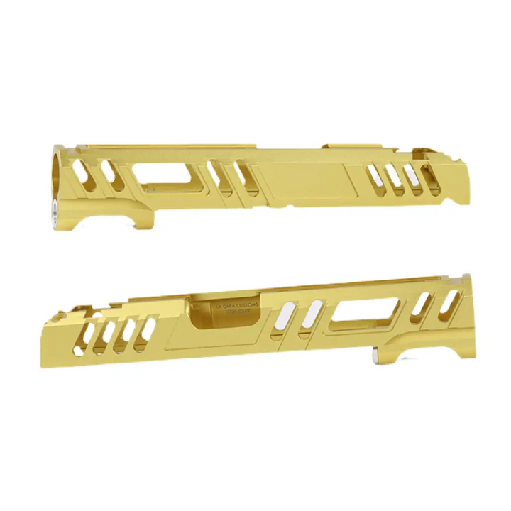 LA Capa Customs Conqueror Aluminum 5.1 Slide for Tokyo Marui Hi-Capa Airsoft Pistols LACapa Hicapa Gold