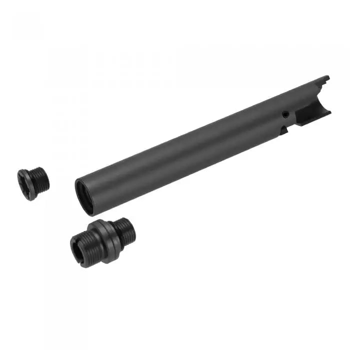 Laylax 5.1 Non-Recoiling 2-Way Outer Barrel for Tokyo Marui Hi-Capa Airsoft Pistols Black