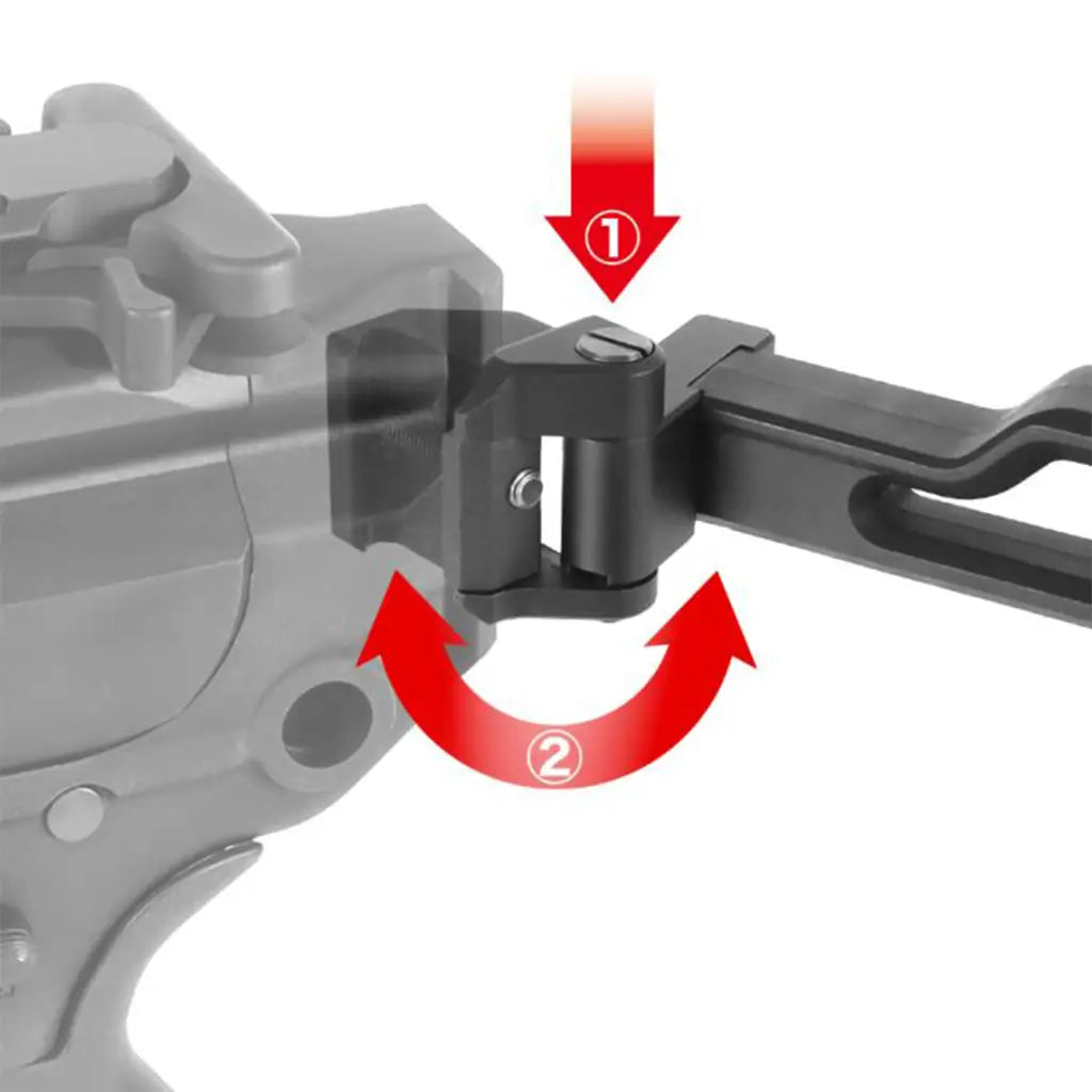 Laylax Lightweight Airsoft Folding Stock for Picatinny Rail Mounts