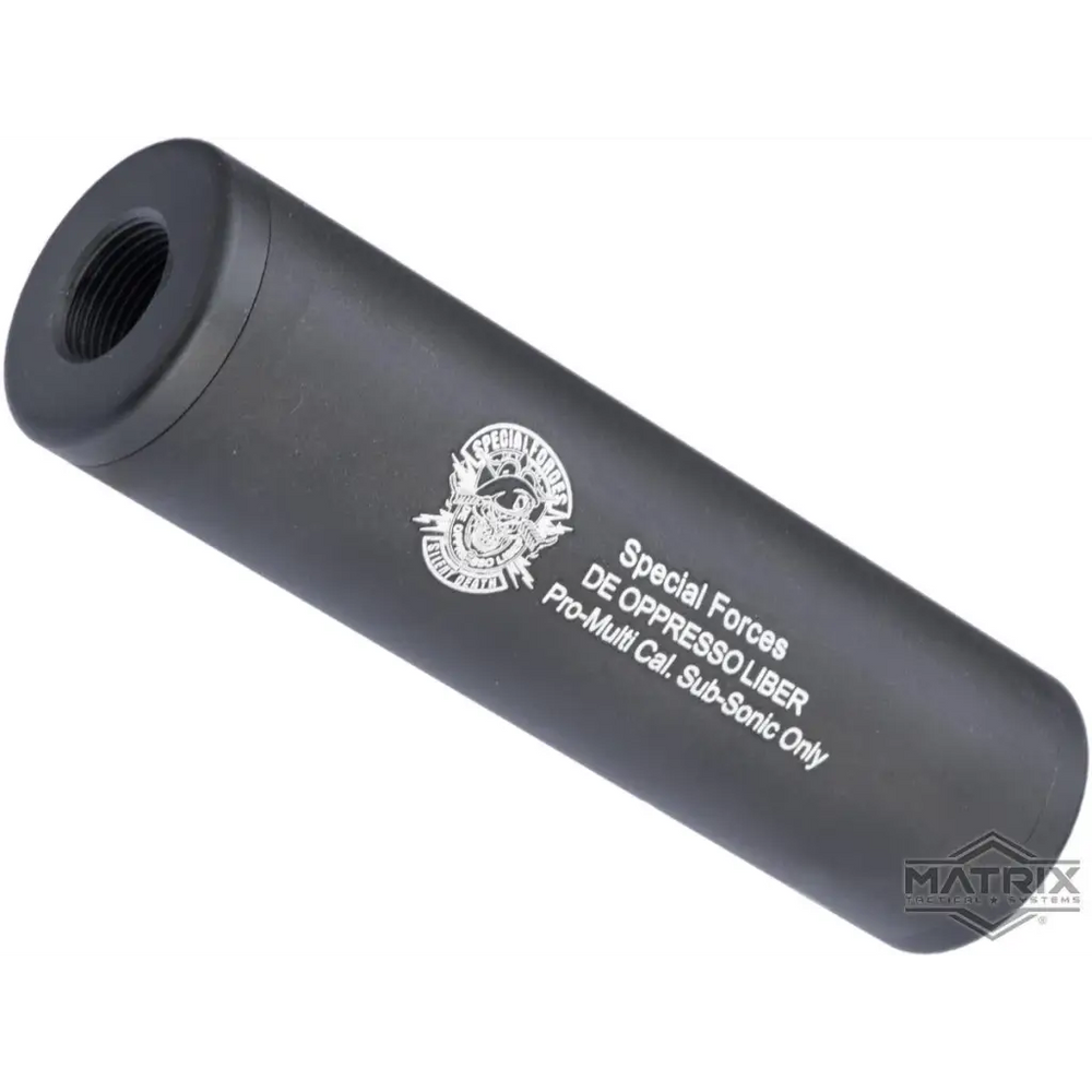 Matrix Airsoft Mock Suppressor / Barrel Extension - 30 X 110mm Special Forces Short Black