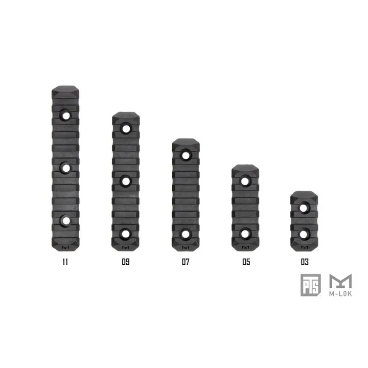 PTS Enhanced Polymer Airsoft M-Lok Rail Segments 11 09 07 05 03