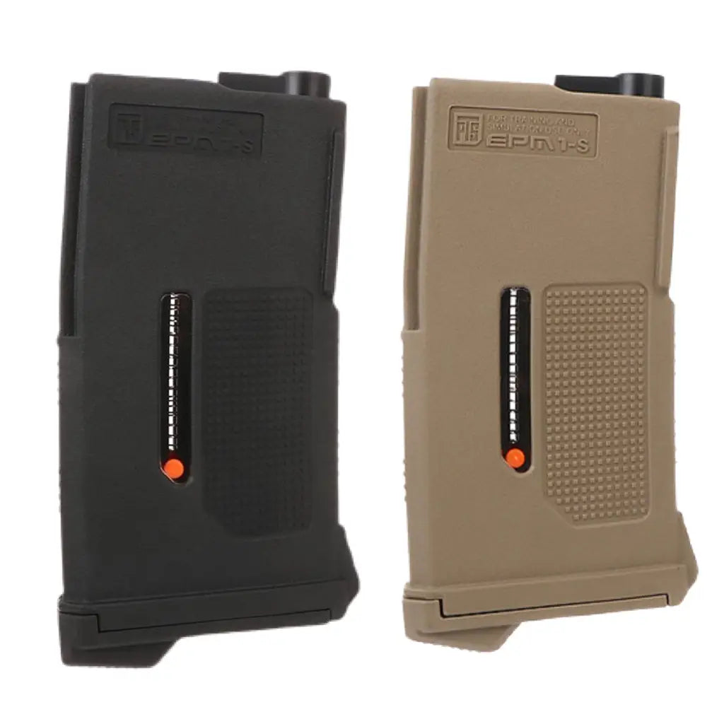 PTS Enhanced Polymer Airsoft Magazine SHORT EPM1-S Black and Tan FDE Dark Earth