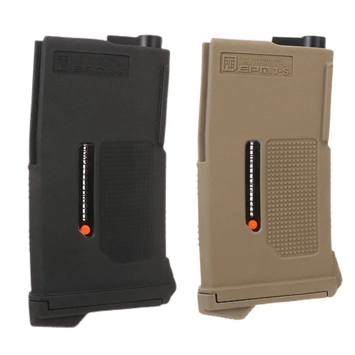 PTS Enhanced Polymer Airsoft Magazine SHORT EPM1-S Black and Tan FDE Dark Earth