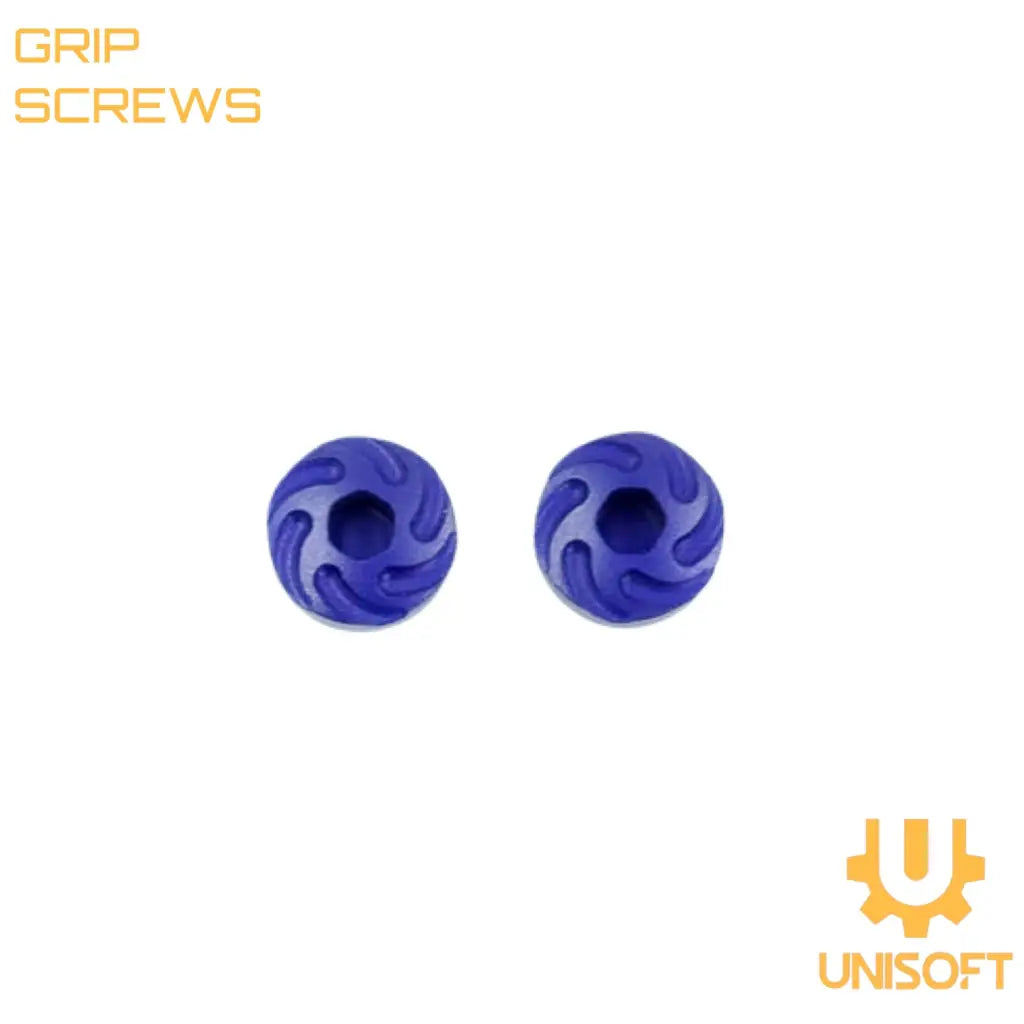 Unisoft Aluminum Grip Screws for Hi-CAPA Airsoft Pistols Blue