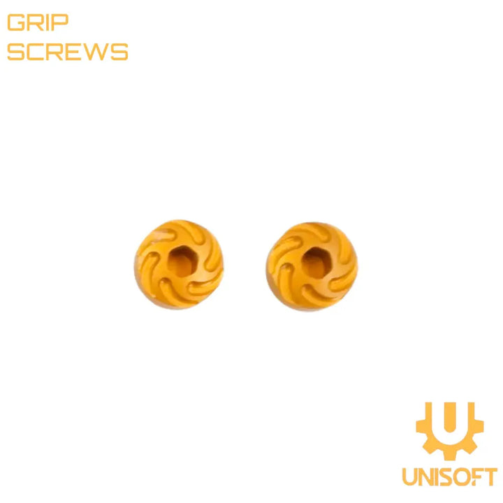 Unisoft Aluminum Grip Screws for Hi-CAPA Airsoft Pistols Gold