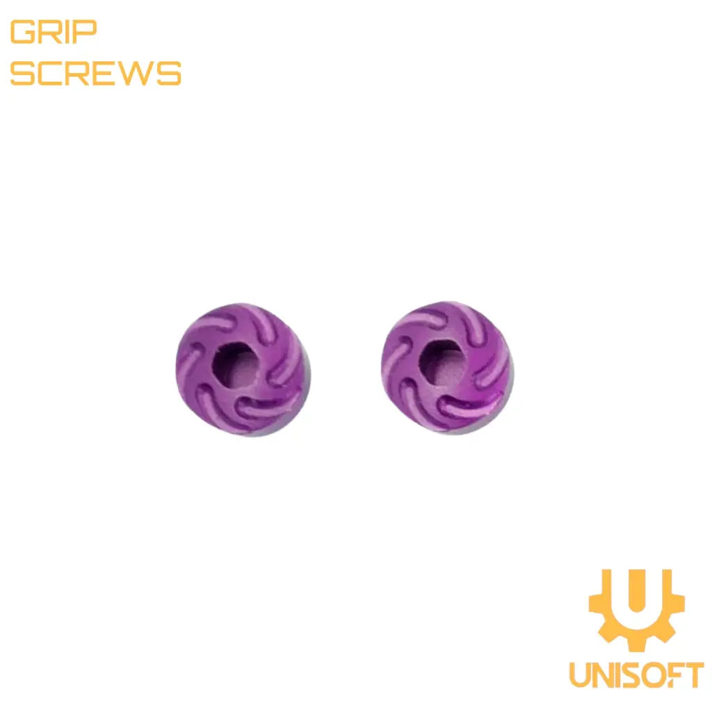 Unisoft Aluminum Grip Screws for Hi-CAPA Airsoft Pistols Purple