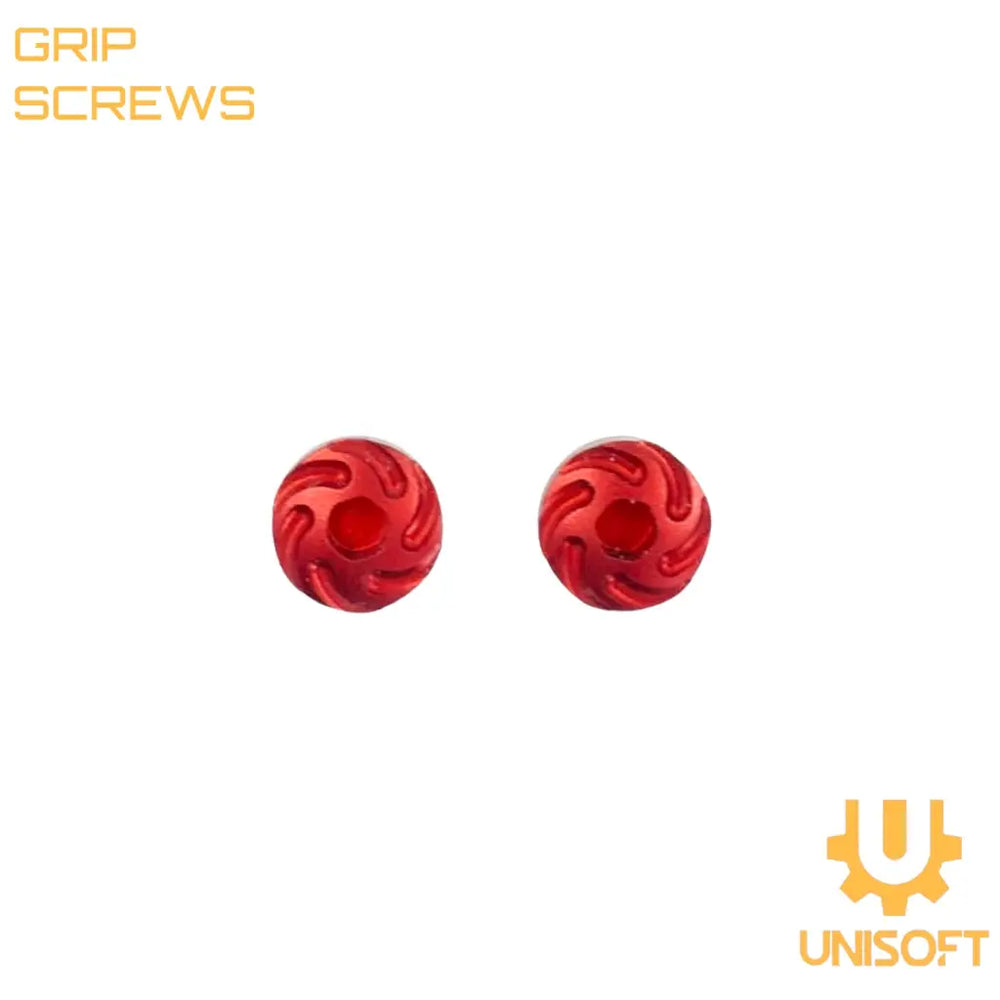 Unisoft Aluminum Grip Screws for Hi-CAPA Airsoft Pistols Red