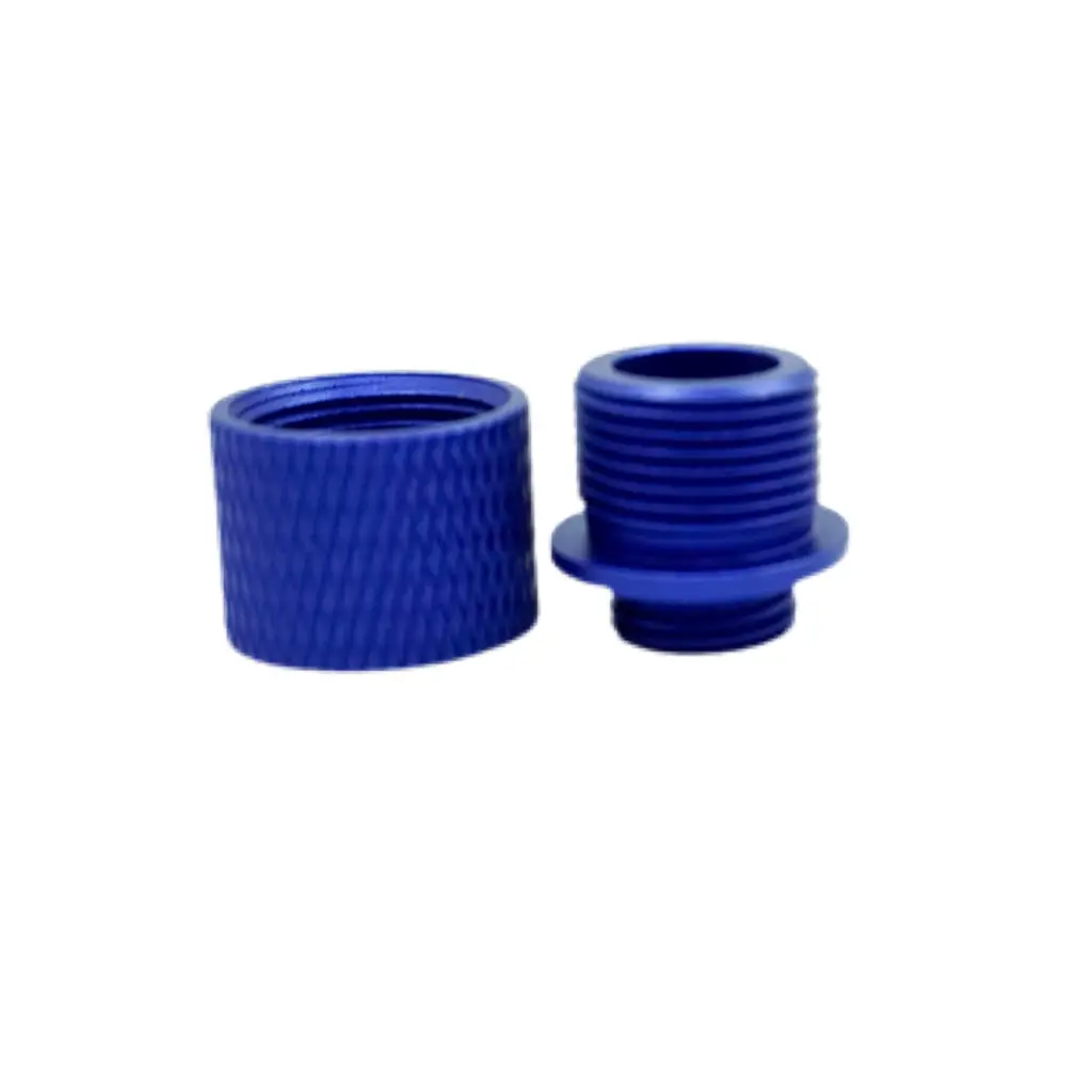 Unisoft Aluminum Threaded Barrel Adapter for Hi-Capa Gas Blowback Airsoft Pistols Blue