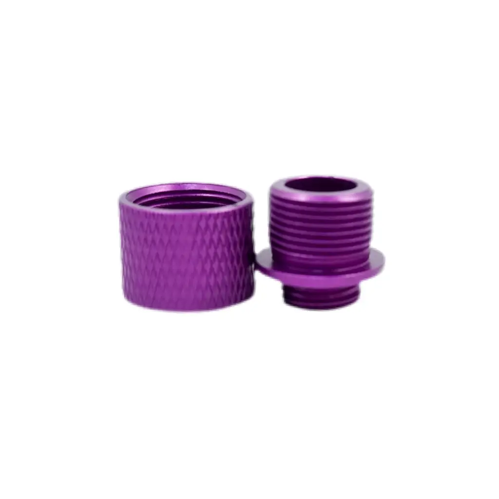 Unisoft Aluminum Threaded Barrel Adapter for Hi-Capa Gas Blowback Airsoft Pistols Purple